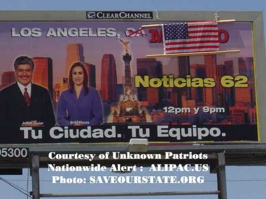 American Patriots cover billboard with American Flag. Boycott Absolut Vodka